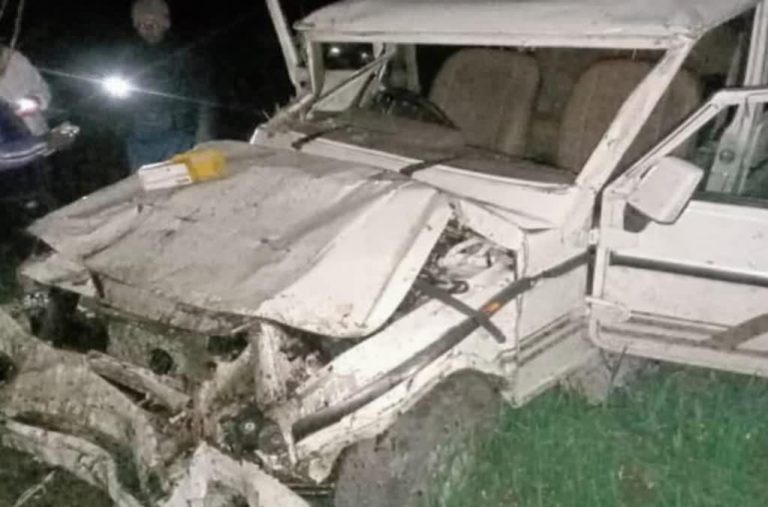 रविवार रात दर्दनाक हादसा: अनियंत्रित वाहन खाई में समाया, चार