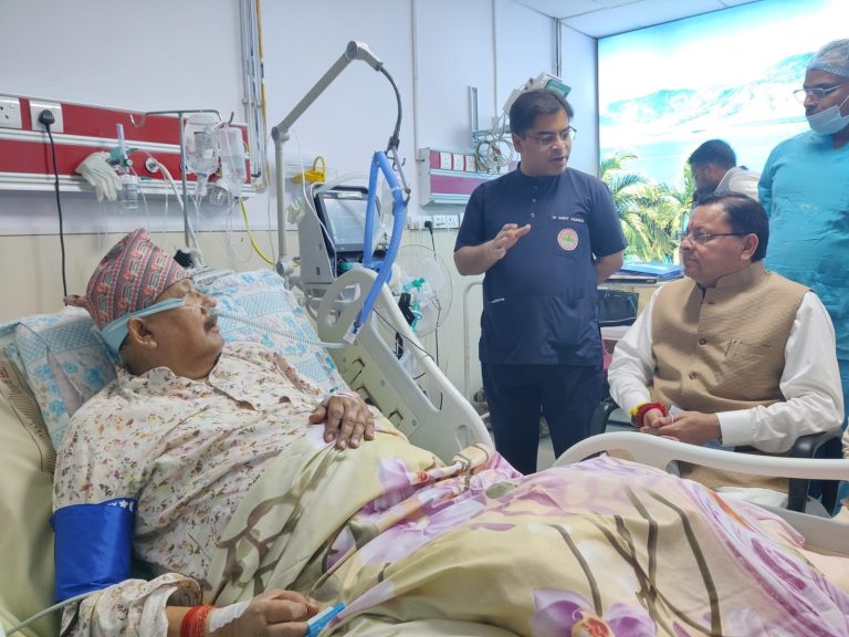 Dhami visits AIIMS as Satpal Maharaj is hospitalised