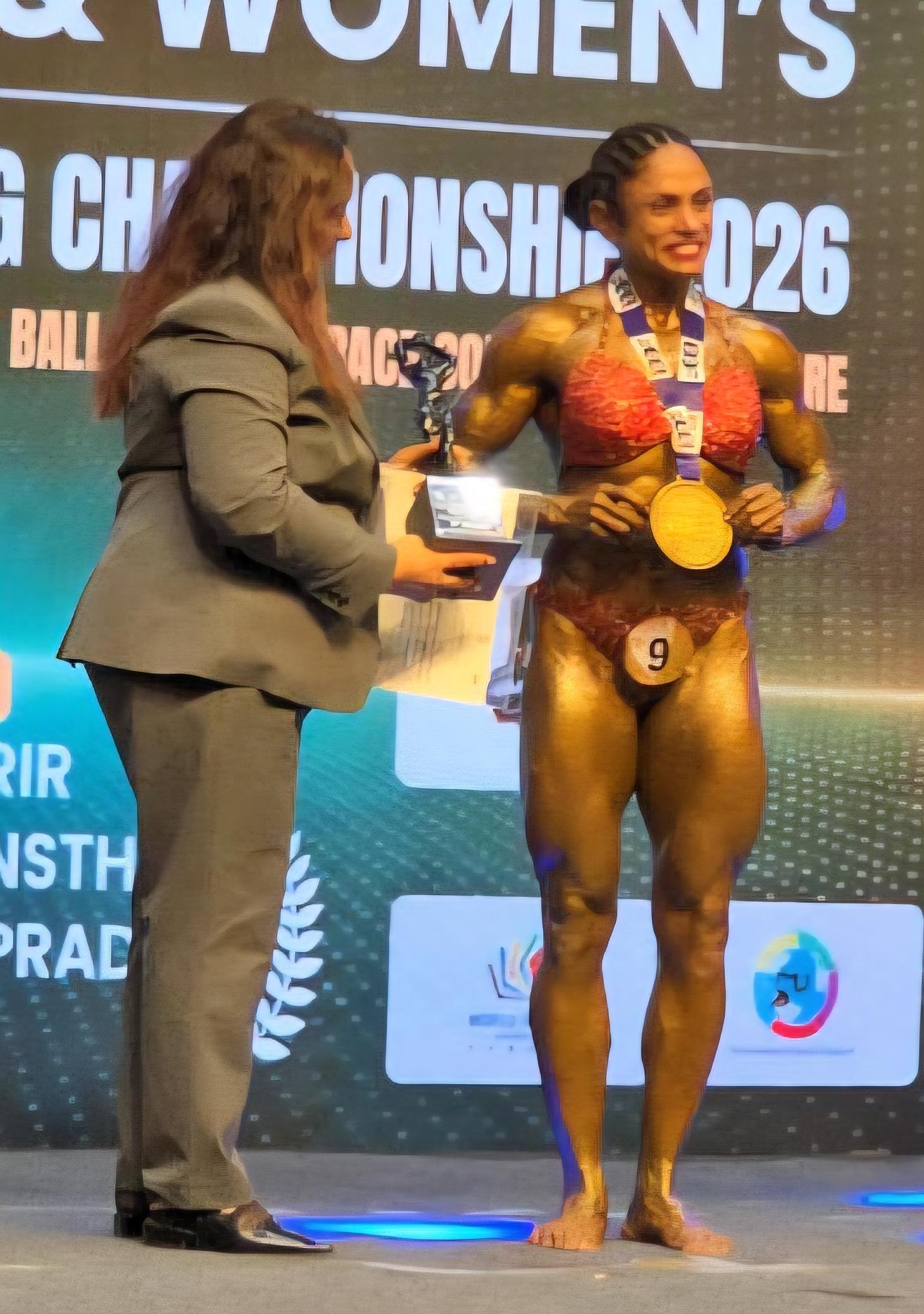 Pratibha Thapliyal wins Gold at 17th Open Men’s/Women’s Bodybuilding Championship