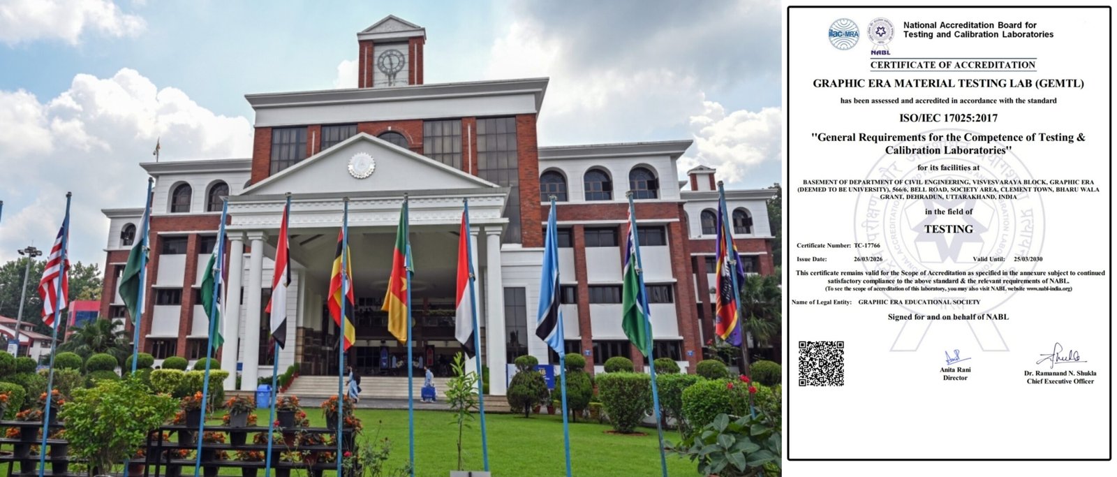 एनएबीएल से मान्यता प्राप्त ग्राफिक एरा, अब करेगी सड़कों और