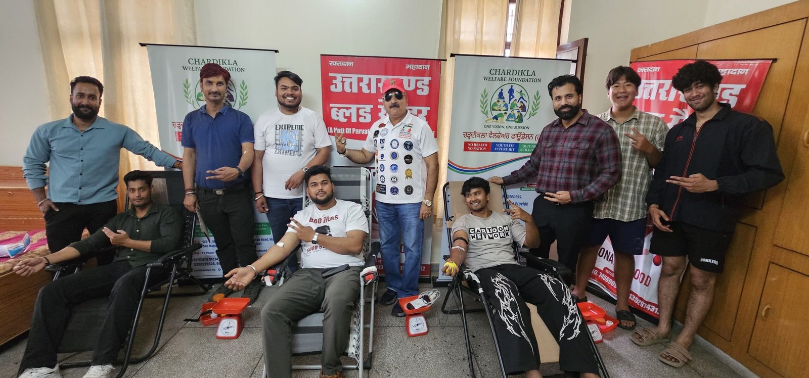 चारदीकला वेलफेयर फाउंडेशन ने उत्तराखंड ब्लड सेंटर के साथ मिलकर
