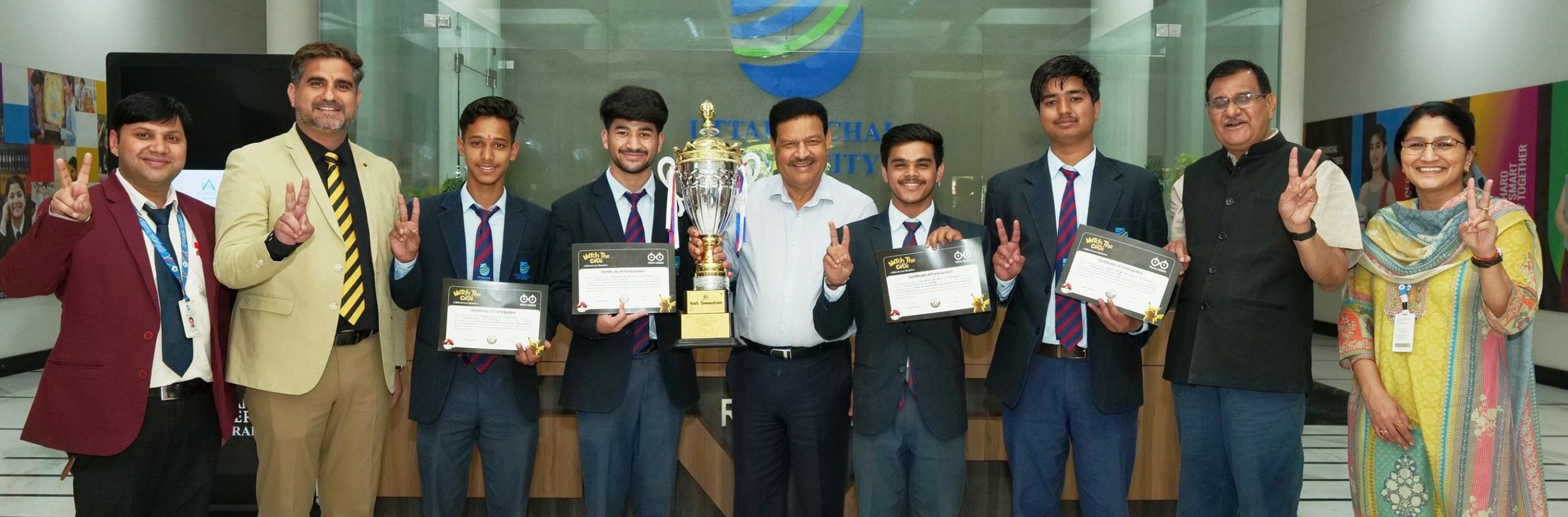 “Best Innovation Award” won by CSE-UIT students at Inter-University Hackathon