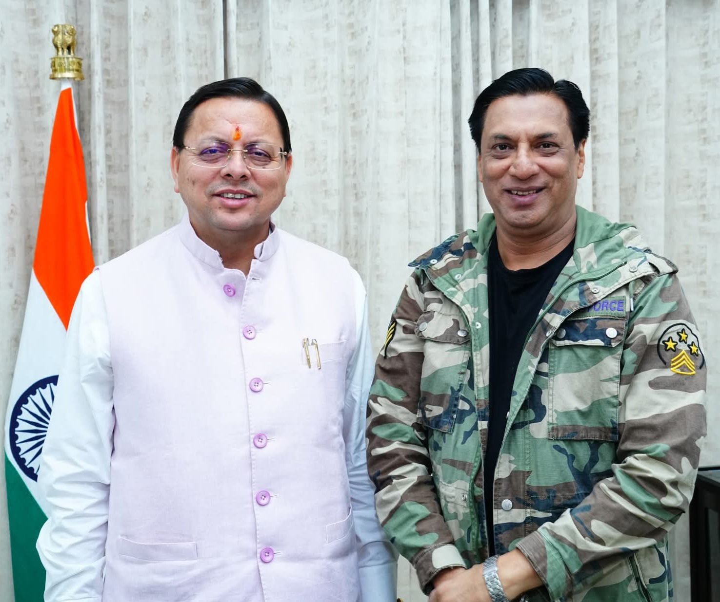 Madhur Bhandarkar meets CM Dhami, discusses filmmaking in U’khand