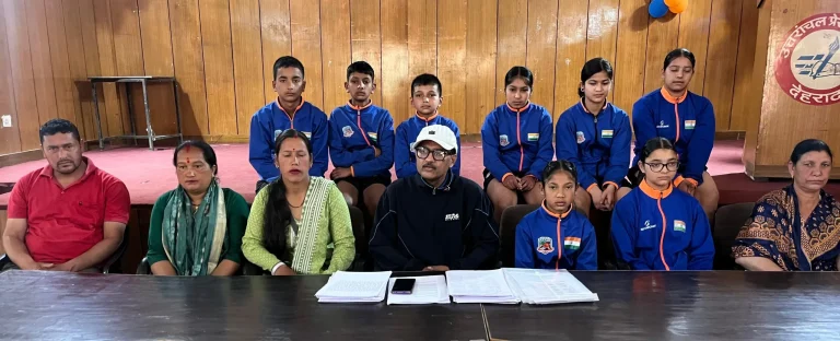 उत्तराखंड टेबल टेनिस एसोसिएशन के खिलाडियों एवं अभिभावकों का प्रेस