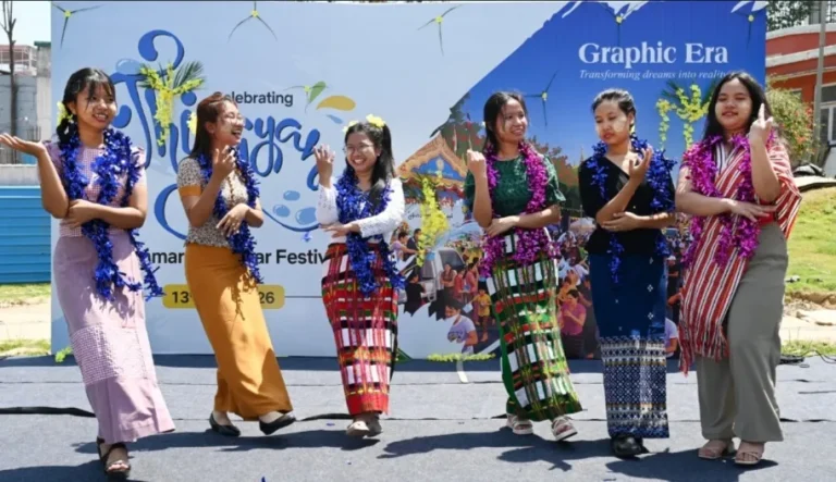 ग्राफिक एरा में म्यांमार के नववर्ष ‘थिंग्यान’ की धूम, संस्कृति