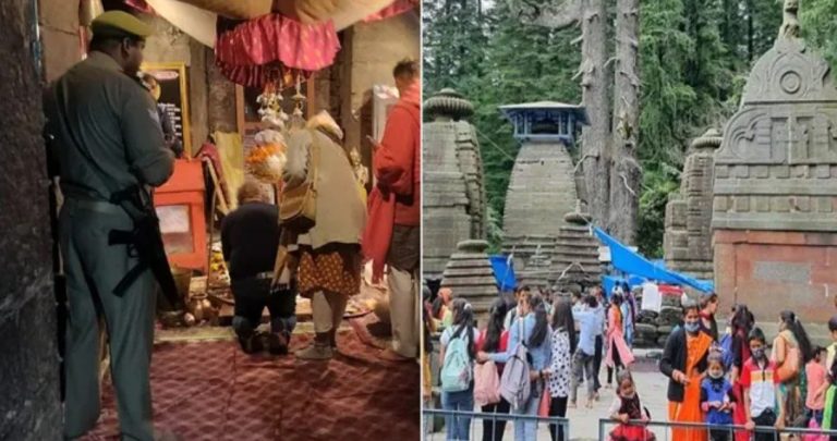 जागेश्वर धाम में सुरक्षा नियमों पर सवाल, गर्भगृह में असलहा