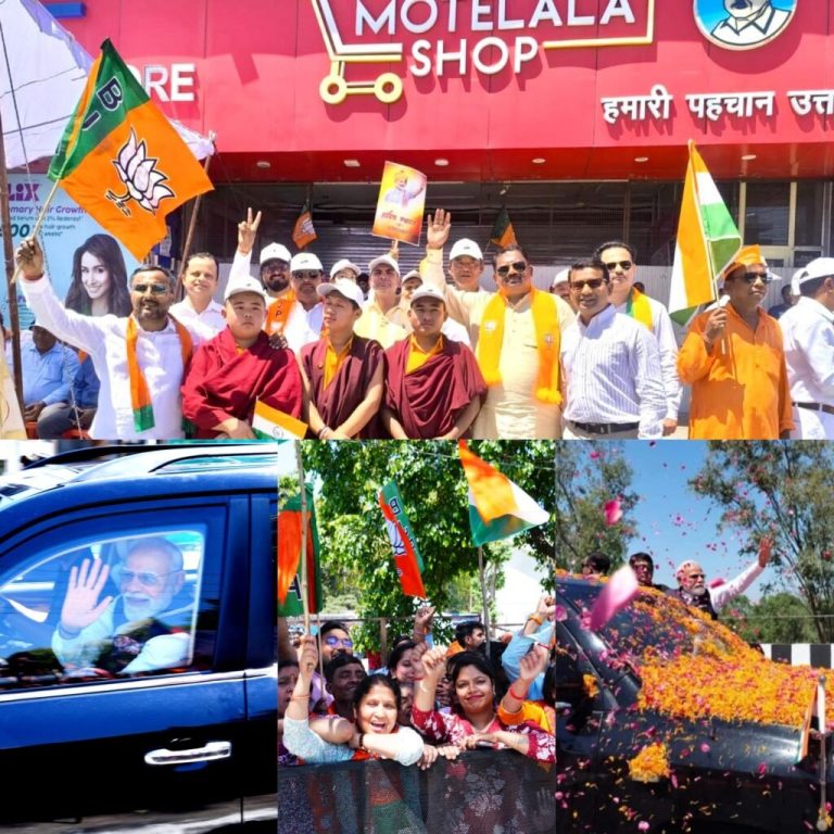 देवभूमि में प्रधानमंत्री का भव्य स्वागत, 12 किमी लंबे रोड