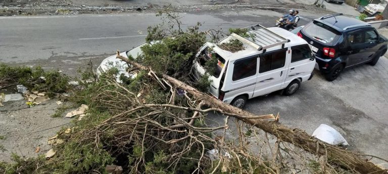Bhatta Village suffers damage due to torrential rain