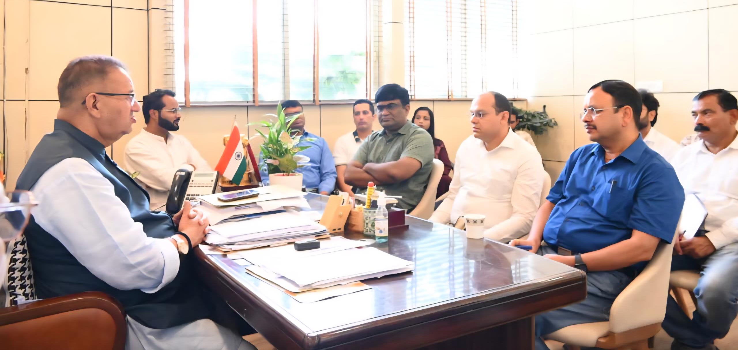Minister Ganesh Joshi holds reviews Road Repair Works in Mussoorie
