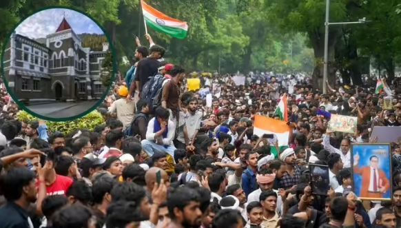 'प्रदर्शन में जा रहे शख्स को रास्ते से हिरासत में