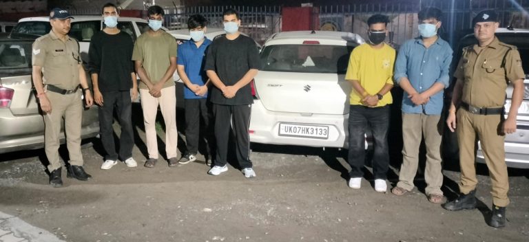 राजपुर रोड पर हुड़दंग पड़ा भारी, वायरल वीडियो के आधार पर 6 युवक हिरासत में, 2 कारें सीज