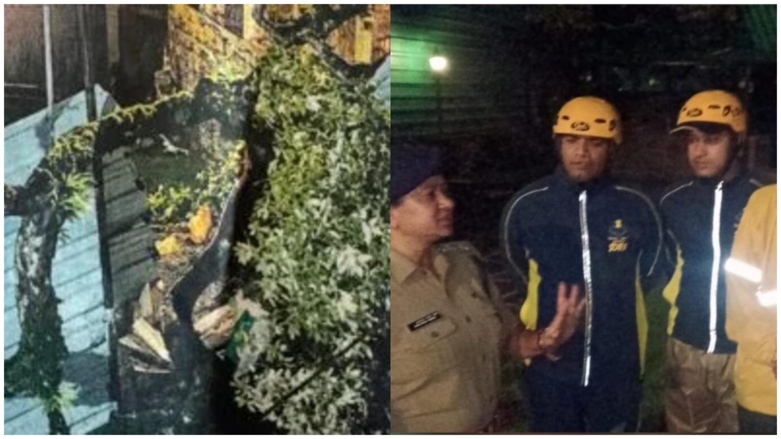 रात के अंधेरे में गूंजी जोरदार आवाज… मकान पर गिरा