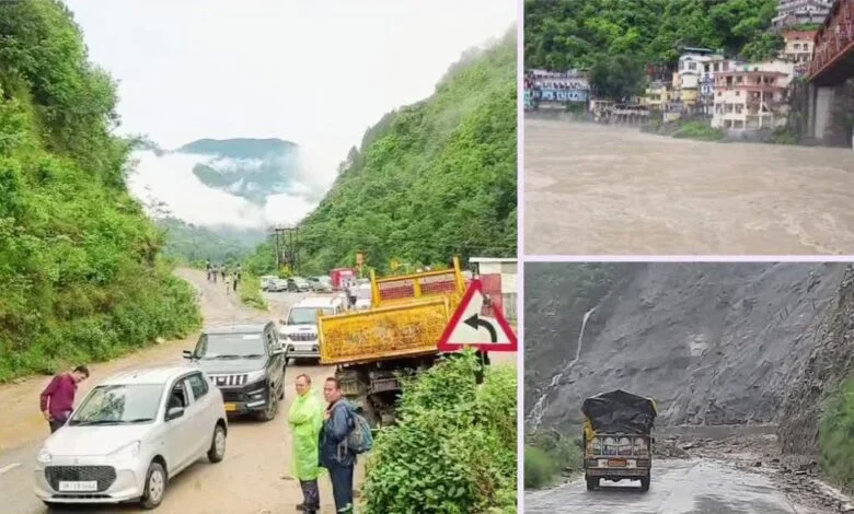 रुद्रप्रयाग में बारिश का कहर: जलमग्न हुई शिव प्रतिमा, भूस्खलन
