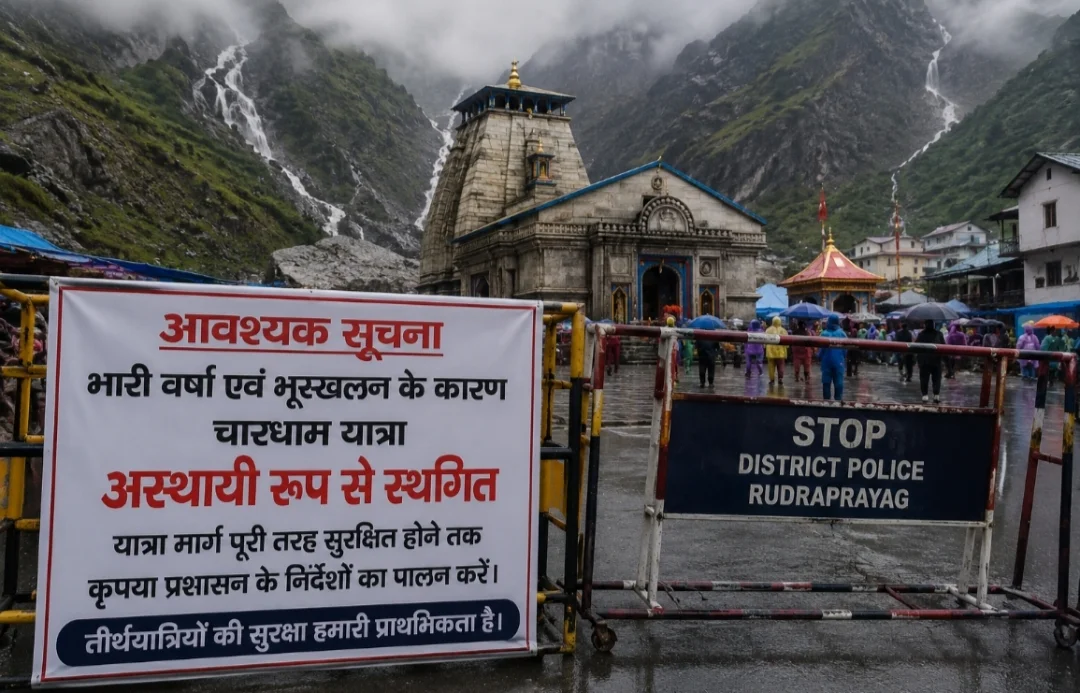 सुरक्षा के मद्देनज़र चारधाम यात्रा पर अस्थायी विराम, मौसम सामान्य