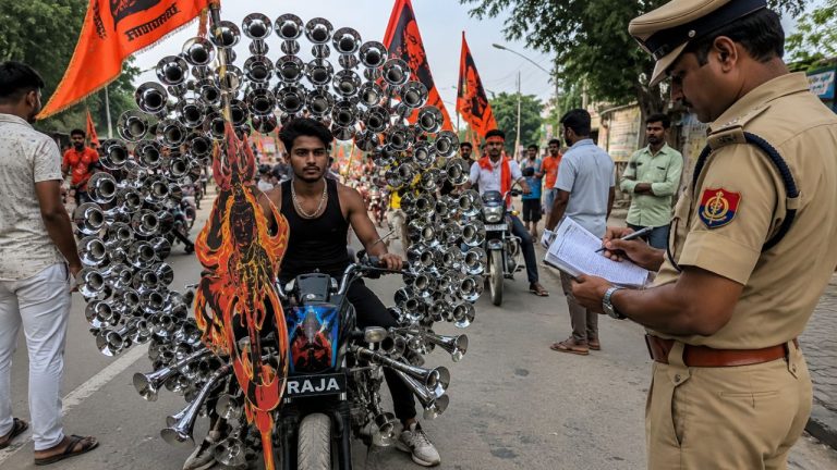 Kanwar Yatra: एक नहीं-दो नहीं पूरे 100 हॉर्न लगाकर हरिद्वार