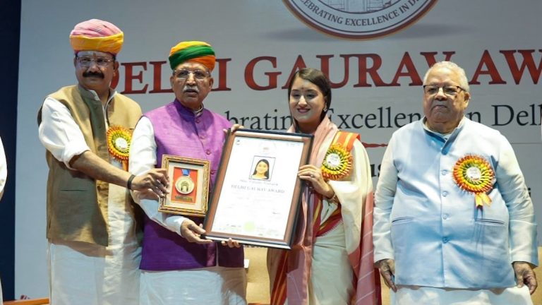 Vidushi Nishank receives inaugural ‘Delhi Gaurav Samman-2026’