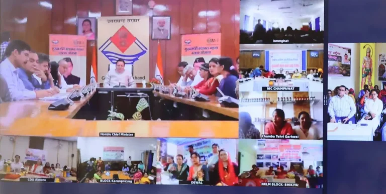 मुख्यमंत्री  धामी ने वर्चुअल माध्यम से स्वयं सहायता समूहों की