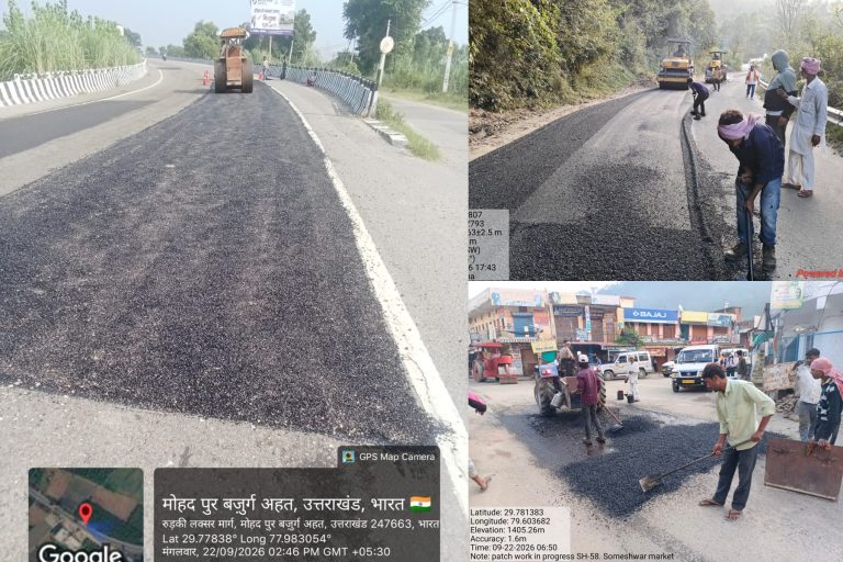 15 अक्टूबर तक गड्ढामुक्त होंगी उत्तराखंड की सड़कें, जिलों में तेज हुआ मरम्मत अभियान