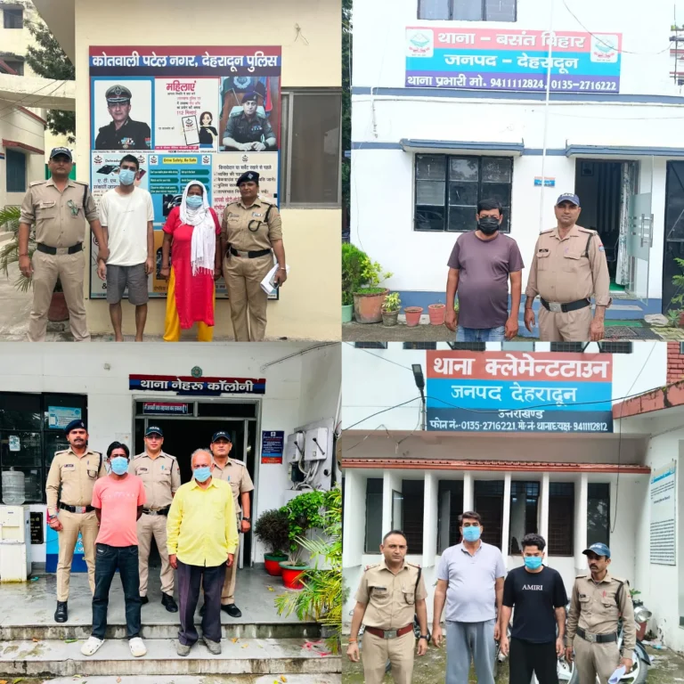 दून में वारंटियों के खिलाफ पुलिस का शिकंजा, 17 पर