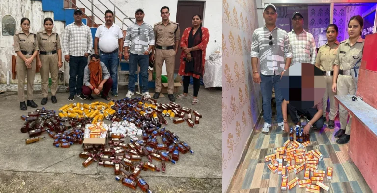 रेस्टोरेंट की आड़ में चल रहा था अवैध शराब का