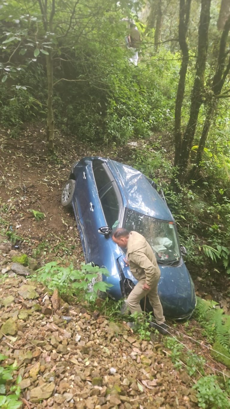 Car plunges downhill near Hathipaon; woman injured