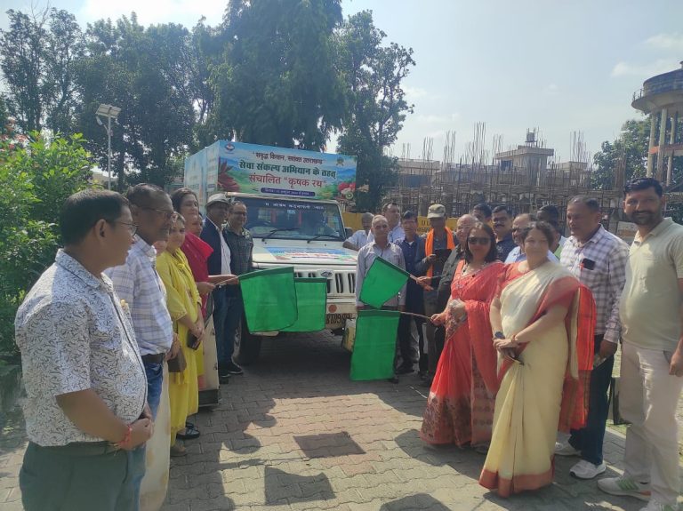समृद्ध किसान, सशक्त उत्तराखण्ड अभियान के तहत हल्द्वानी पहुँचा कृषक रथ